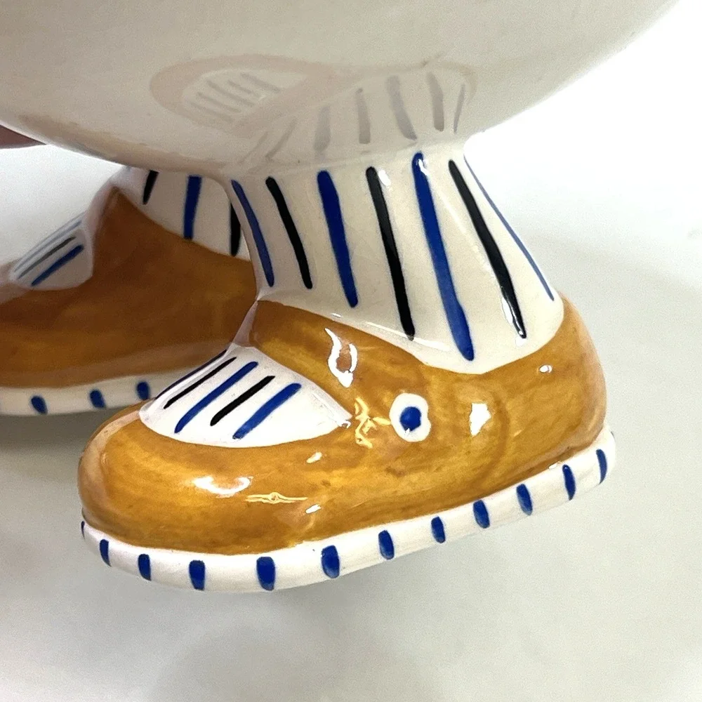 Carlton Walking Ware Teapot Yellow Shoes 1970s Lustre England Vintage‎ Tea Pot